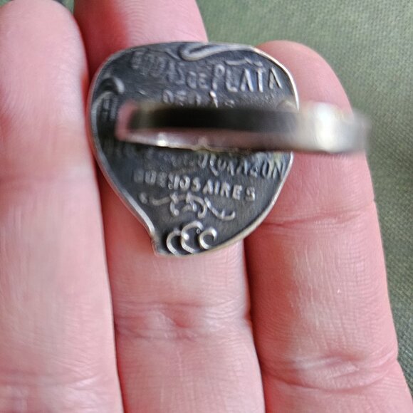 Retired BLOOD MILK Ring STAR CROSSED LOVERS Pierced Heart & Sword Thorns - Picture 2 of 2